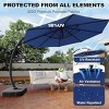 11FT Offset Cantilever Patio Umbrella with Base, Heavy Duty Outdoor Aluminum Umbrella, Curved Freestanding Shade for Garden, Deck, or Pool - 4 of 4