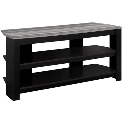 FONTOI TV Stand for TV up to 42" with Storage Shelves, Entertainment Center for Living Room, Black, 15.5"*19.75"*42"