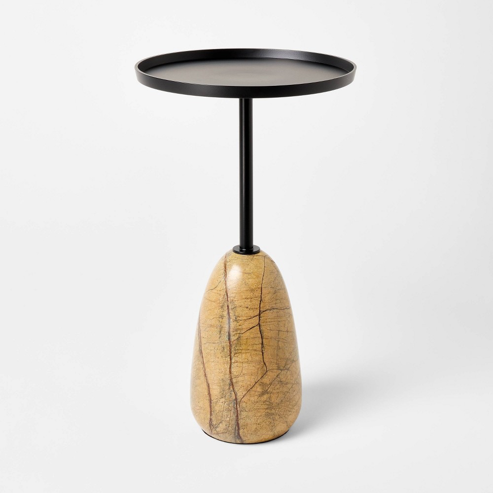 Photos - Dining Table Marble Drink Table with Metal Top (FA) - Threshold™ designed with Studio M