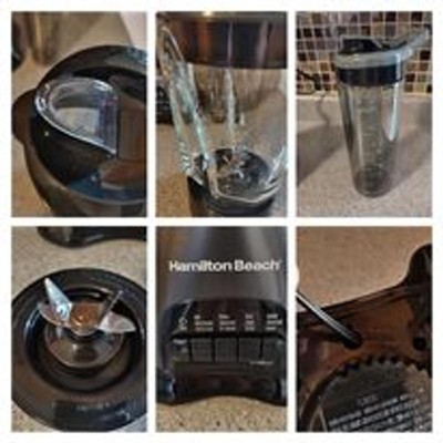 Hamilton Beach Wave Crusher® Blender with 40oz Glass Jar & Blend-in Travel  Jar, Gray - 58161