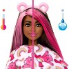 Barbie 11.5" Cutie Reveal Doll & Accessories in Cheer Bear Plush Costume Pink Hair with 10 Surprises - 4 of 4