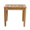 Kumasinova 18.2" Premium Acacia Wood Outdoor End Table,Small Patio Coffee Table Versatile Accent Sofa Side Table for Porch,Poolside&Garden,Natural - 3 of 4