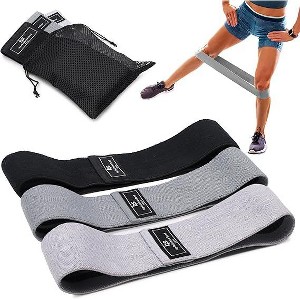 HealthSmart Fabric Resistance Bands, Targets Abs, Glutes, Quads, Calves, Hamstrings - 1 of 4