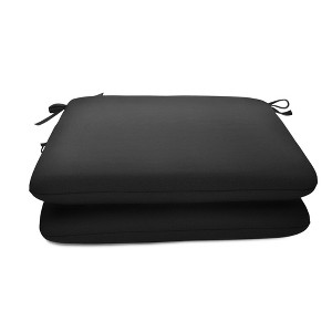 Casual Cushion Solid Sunbrella Fabric 2-Piece Indoor/Outdoor Seat Pad Cushion - 1 of 4