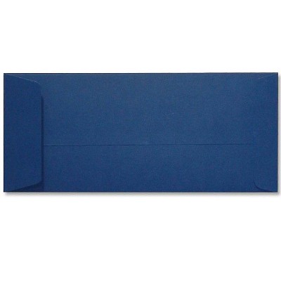 LUX 4 1/8" x 9 1/2" #10 80lbs. Open End Envelopes Navy Blue 50/Pack LUX-7716-103-50