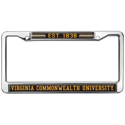 Virginia Commonwealth University School Full Size Standard License Plate Metal Frame