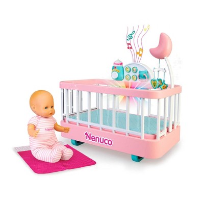 Nenuco Good Sleep Cradle with Baby Doll, Crib, and Accessories, 14" Doll
