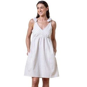 Hope & Henry Women's Sleeveless Bow Shoulder Dress - 1 of 4