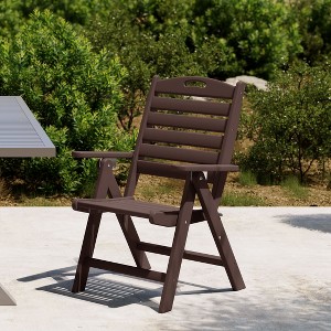 WestinTrends Malibu HDPE Adjustable Highback Folding Patio Dining Chair - 1 of 4
