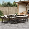 vidaXL Patio Dining Set Set of 12 Brown, Cream white - 2 of 4