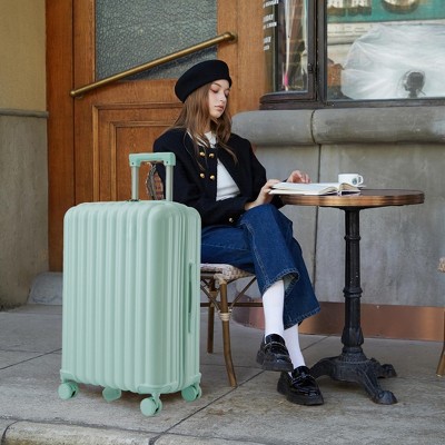 20"/24"/28" 3 pcs/set in ABS Spinner Wheel Luggage, Carry on Suitcase with Cup Holder & USB Port & Phone Holder
