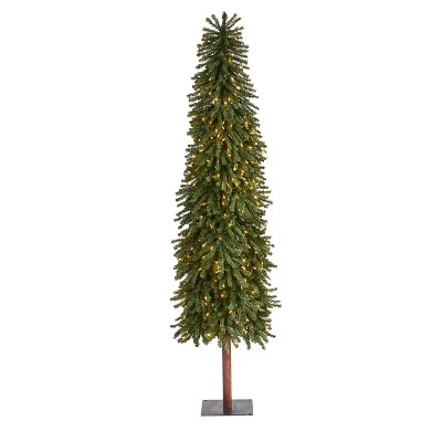 7ft. Grand Alpine Artificial Christmas Tree with 400 Clear Lights and 950 Bendable Branches – Regal Seasonal Highlight