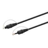 Monoprice Digital Optical Audio Cable - 6 Feet - TosLink to Mini TosLink Male/Male, 5.0mm Outside Diameter, Gold plated ferrule