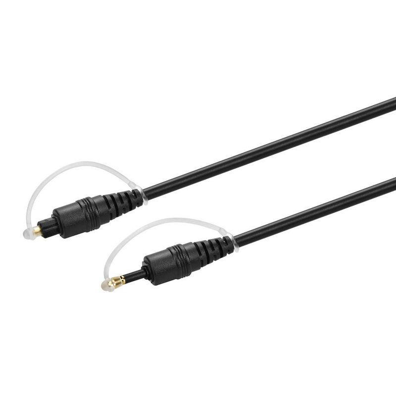 Monoprice Digital Optical Audio Cable - 6 Feet - TosLink to Mini TosLink Male/Male, 5.0mm Outside Diameter, Gold plated ferrule, 1 of 7