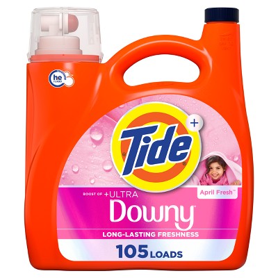 Tide Laundry Detergent Ultra Downy April Fresh HE Liquid Laundry Soap