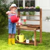 Infans Kids Potting Bench Wooden Toy Gardening Center w/ Removable Sink &  Chalkboard - 4 of 4