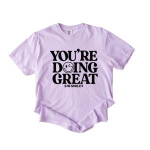 Simply Sage Market S.W.Smiley You're Doing Great Smiley Garment Dyed Tee - 1 of 4