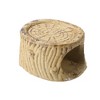 Unique Bargains Hiding Rock Small Fish Aquarium Decorations Ceramic Cave Brown 3.43"x2.76"x1.77" 1 Pc - 3 of 4