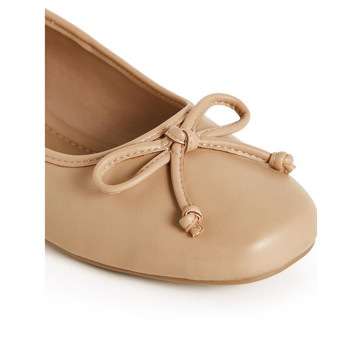 Обувь City Chic | Women's Plus Size WIDE FIT Ella Ballet Flat - almond - 12W — фото 7