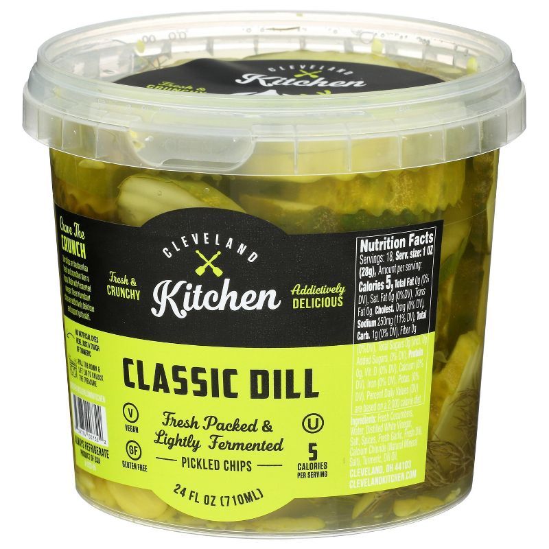 Cleveland Kitchen Classic Dill Pickle Chips - 24oz, 3 of 5