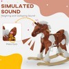 Toddler Plush Rocking Horse with Sounds – Brown - 2 of 4