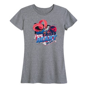 Women's - Hot Wheels - Criss Cross Heart Short Sleeve Graphic T-Shirt - 1 of 4