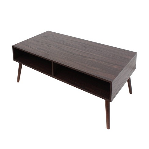 Azzura Mid Century Modern Coffee Table Dark Walnut Christopher Knight Home Target