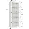 5-Shelf Bookcase, 67.4" Tall Wooden Bookshelf with Storage, Farmhouse Display Shelves for Home & Office - 4 of 4