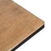 Kate and Laurel Lockridge Rectangle Wood C Table, 19x12x27, Rustic Brown and Black - 4 of 4
