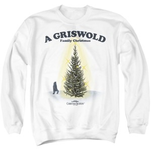 Men's National Lampoon'S Christmas Vacation Clark Griswold Family Christmas Tree Crewneck Sweatshirt - 1 of 4