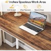 Okak Modern Home Office Reversible Computer Desk with Storage Drawers,Multifunctional Study Writing Desk with for Study,Office,Studio - 4 of 4