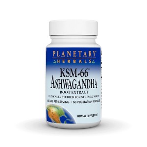 KSM-66 Ashwagandha 600 mg by Planetary Herbals  -  60 VegCap - 1 of 3