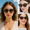 Polarized Cat Eye Sunglasses for Women – Oversized Green Cheetah Leopard Print Frame, Vintage Retro Big UV400 Shades - 4 of 4