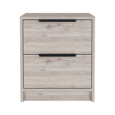 NicBex 14.2 inch Wide Nightstand with 2 Drawers,Modern Side Table with Metal Handles,Bedside Table for Bedroom,Living Room