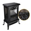 ChicFurnit Indoor Fireplaces 22" Freestanding Fireplace Fireplace Heater with Realistic Flames 1500W for Living Room, Black, 17.87"*11.65"*21.34" - 2 of 4