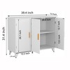 VASIP Sideboard Buffet Cabinet , 3 Door Storage Cabinet, Kitchen Sideboard with Handles and Legs for Living Room Dining Room - 3 of 4