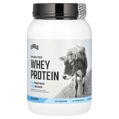 Levels Grass Fed Whey Protein Powder, Unflavored, 2 lb ( 907 g)