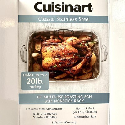 Cuisinart 15 Stainless Steel Roaster with Non- Stick Rack