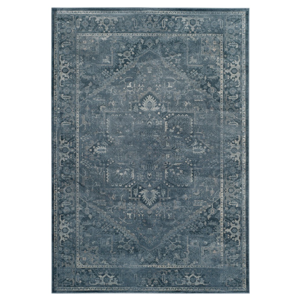 6'7inx9'2in Maude Vintage Loomed Rug Blue - Safavieh