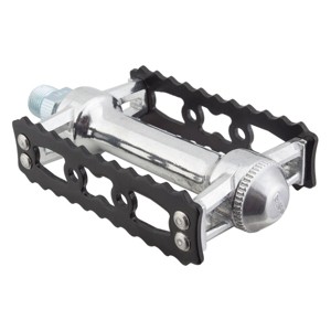 MKS Sylvan Touring Cage Platform Pedals 9/16" Light Aluminum Body Black/Silver - 1 of 1