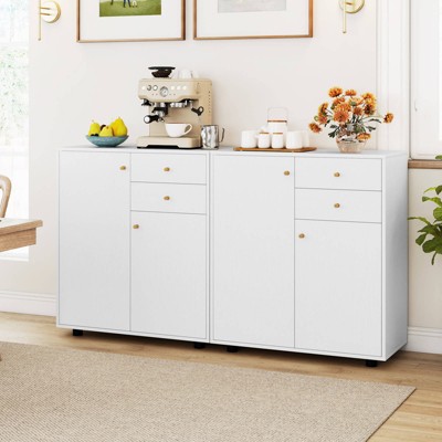 Costway Kitchen Sideboard Buffet Cabinet with 2 Drawers, 2 Doors and 3 Adjustable Shelves — фото 4