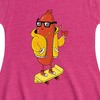 Girls' - Instant Message - Hot Dog Skater Fit & Flair Cap Sleeve Graphic Dress - 2 of 4