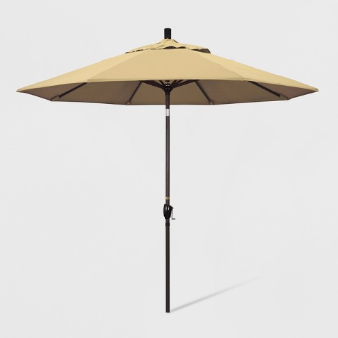 9 Aluminum Push Tilt Patio Umbrella Beige California Umbrella