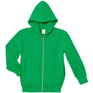 City Threads 100% Cotton Kids Unisex Soft Fleece Zip Hoodie with Inner Pockets - USA-Made - 1 of 4