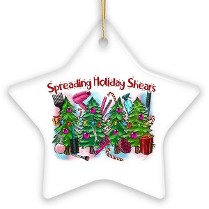 Spreading Holiday Shears Hairstylist Cute Christmas Ornament, Hairdresser Gift| OrnamentallyYou - 1 of 4