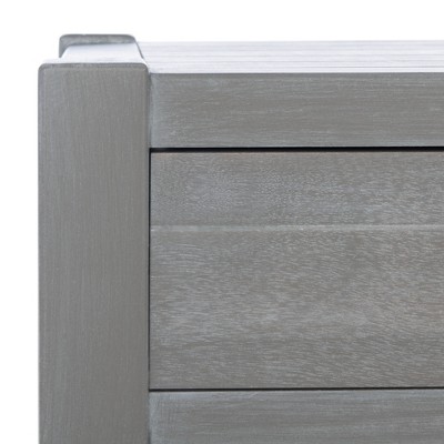 Elegant Whitewashed Grey 40" Metal & Wood Console Table with Storage