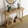Galano Wood Console Table with Bottom Shelf 43" W x 12" D x 32" H - 2 of 4
