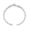 Haus of Brilliance Silver 1/6 Cttw Diamond Rondelle Graduated Ball Bead Cuff Bangle Bracelet - 4 of 4