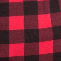 plaid black & red
