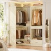 Besiost Freestanding Corner Closet System with 2 Hanging Rods and Shoes Shelf - 2 of 4